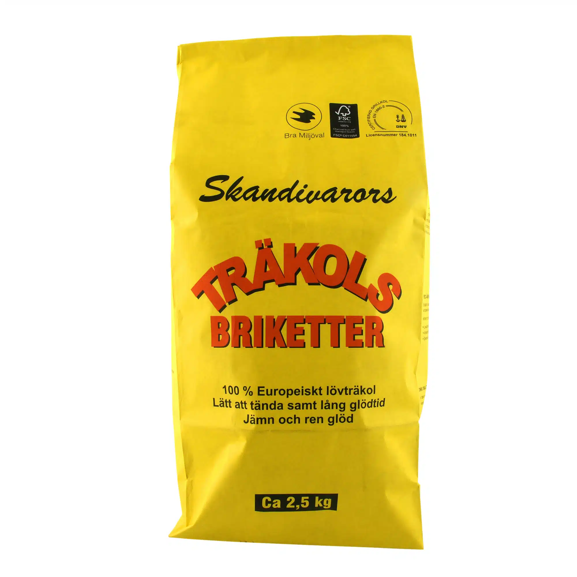 Grillbriketter 2,5 kg, 2 paket