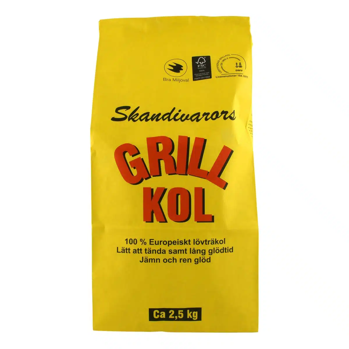 Grillkol 2,5 kg, 2 paket